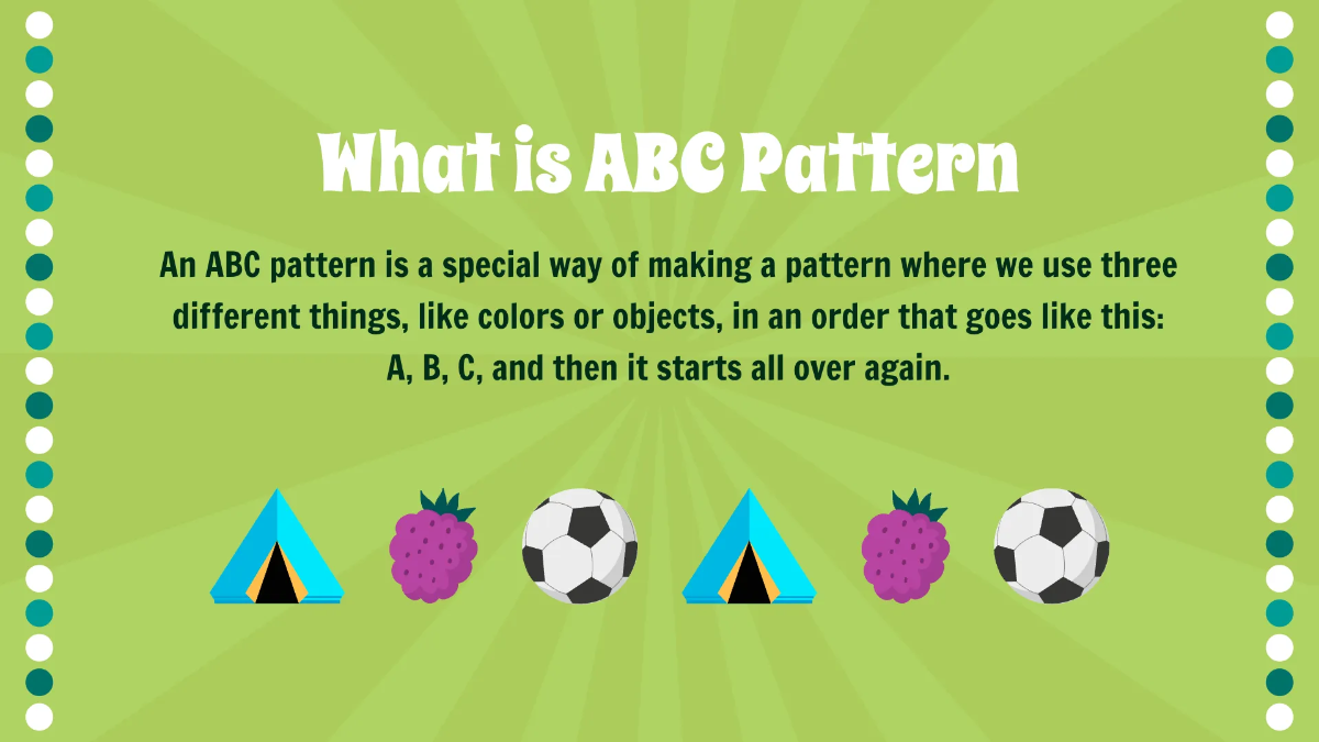 Free Using Objects and Colors to Make Patterns Template to Edit Online