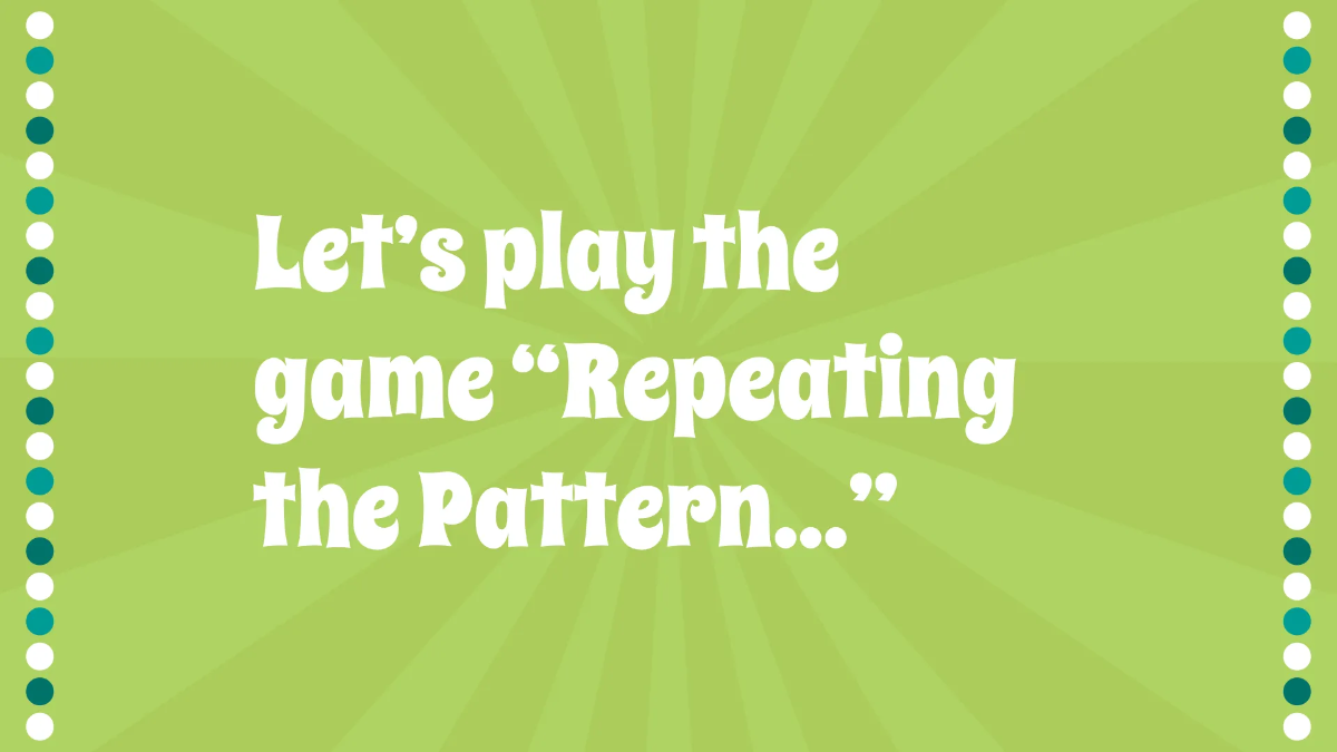 Free Using Objects and Colors to Make Patterns Template to Edit Online