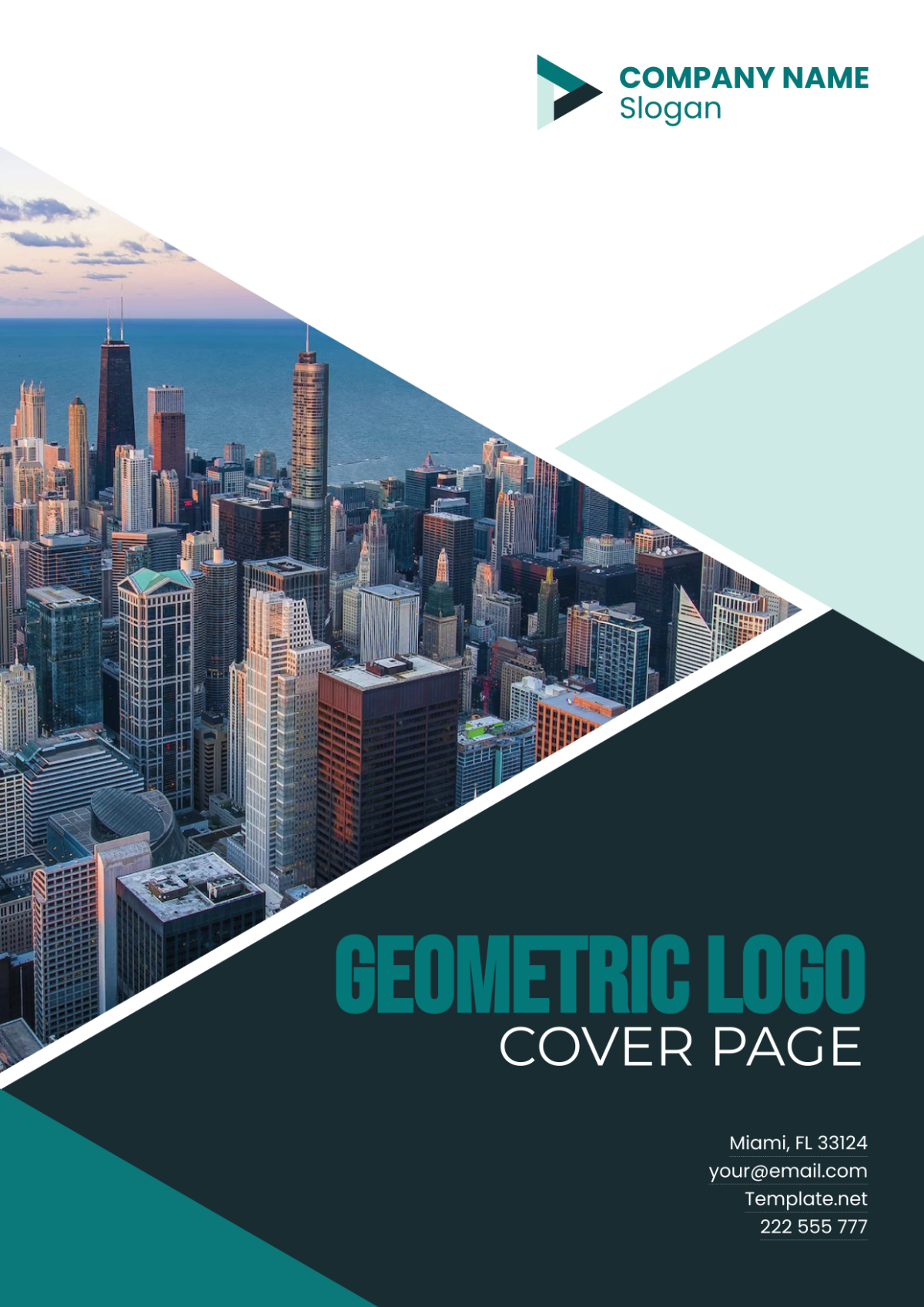 Free Geometric Logo Cover Page Template