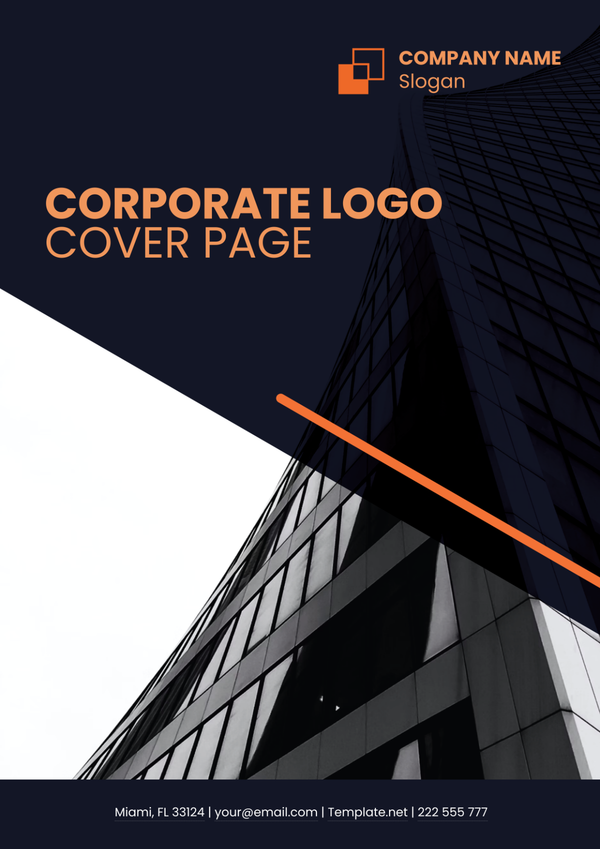 Corporate Logo Cover Page Template