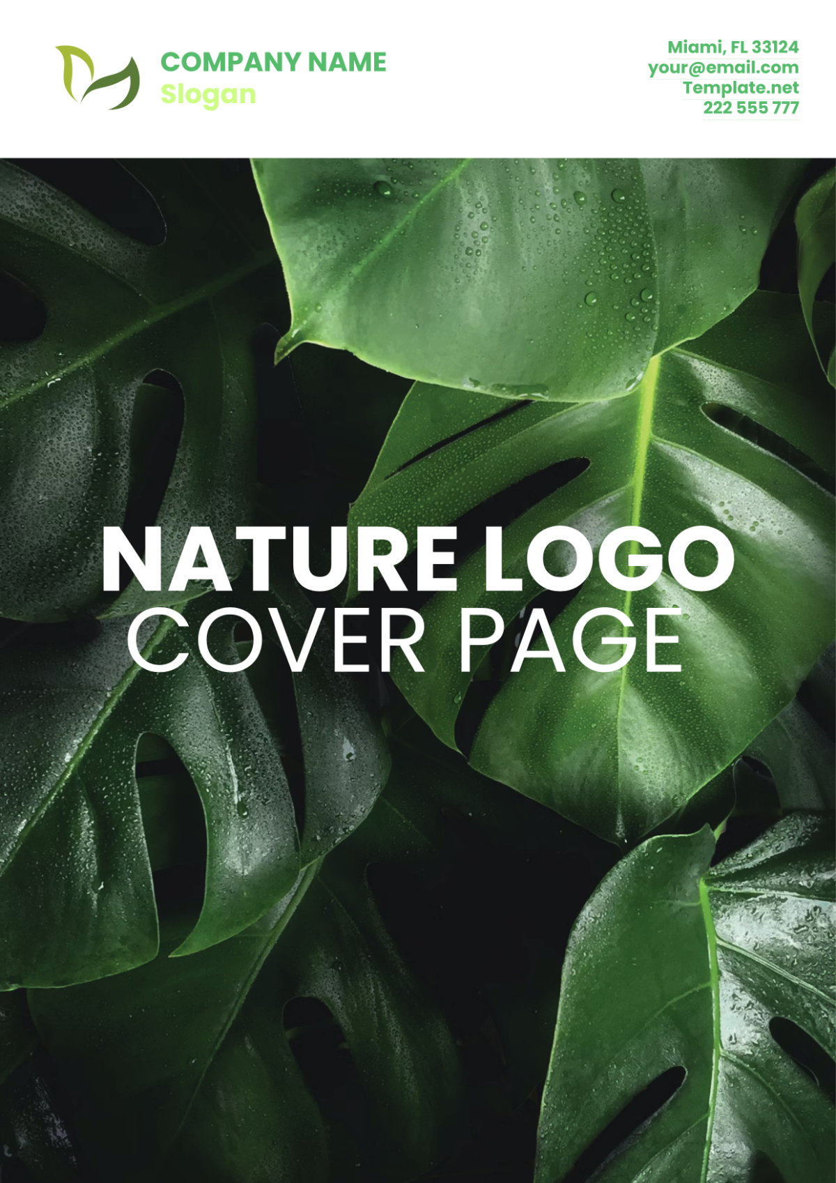 Free Nature Logo Cover Page Template