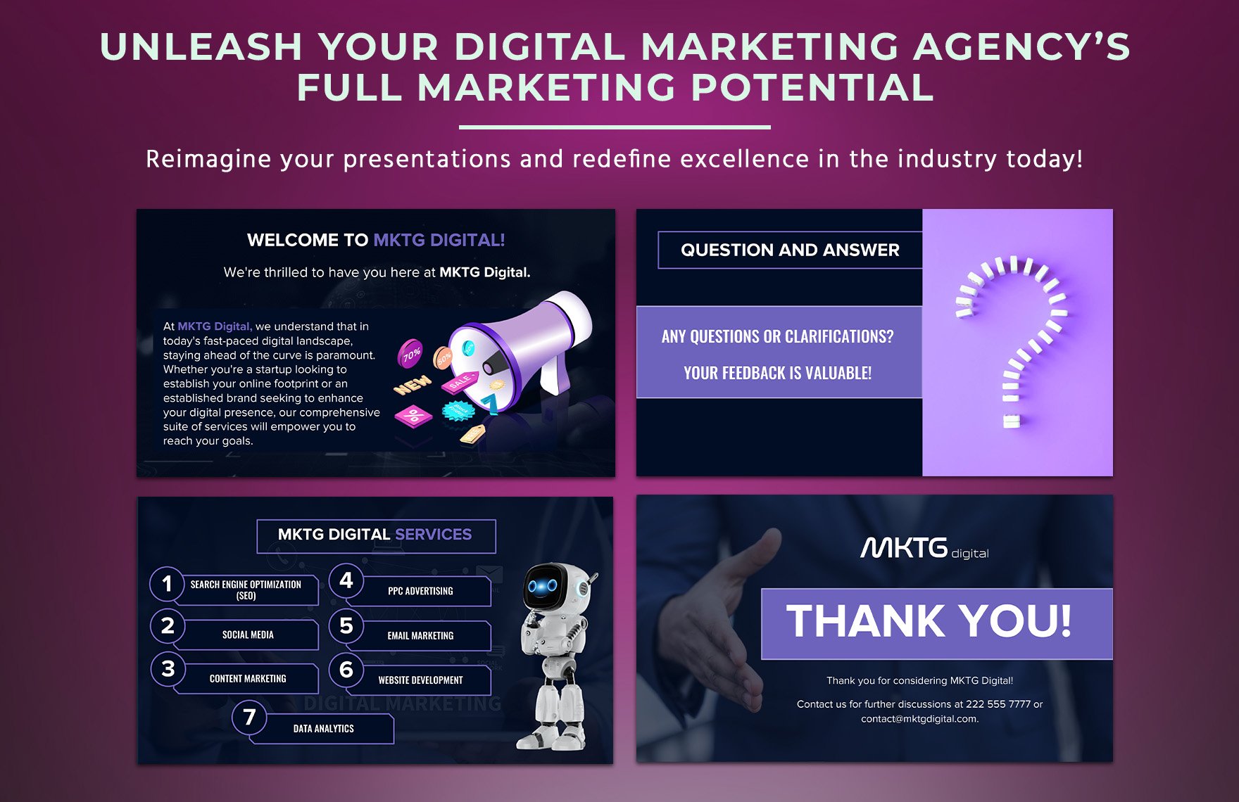 Digital Marketing Agency Client Consultation Presentation Template