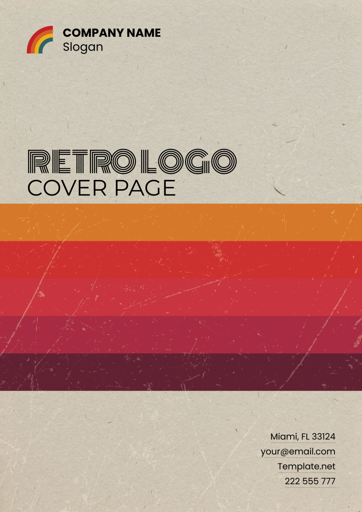 Retro Logo Cover Page Template