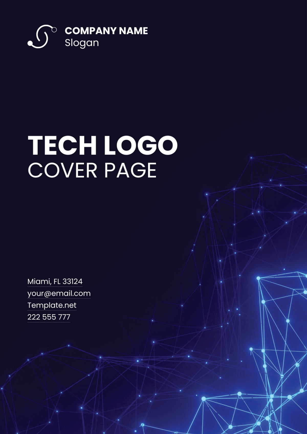 Free Tech Logo Cover Page Template