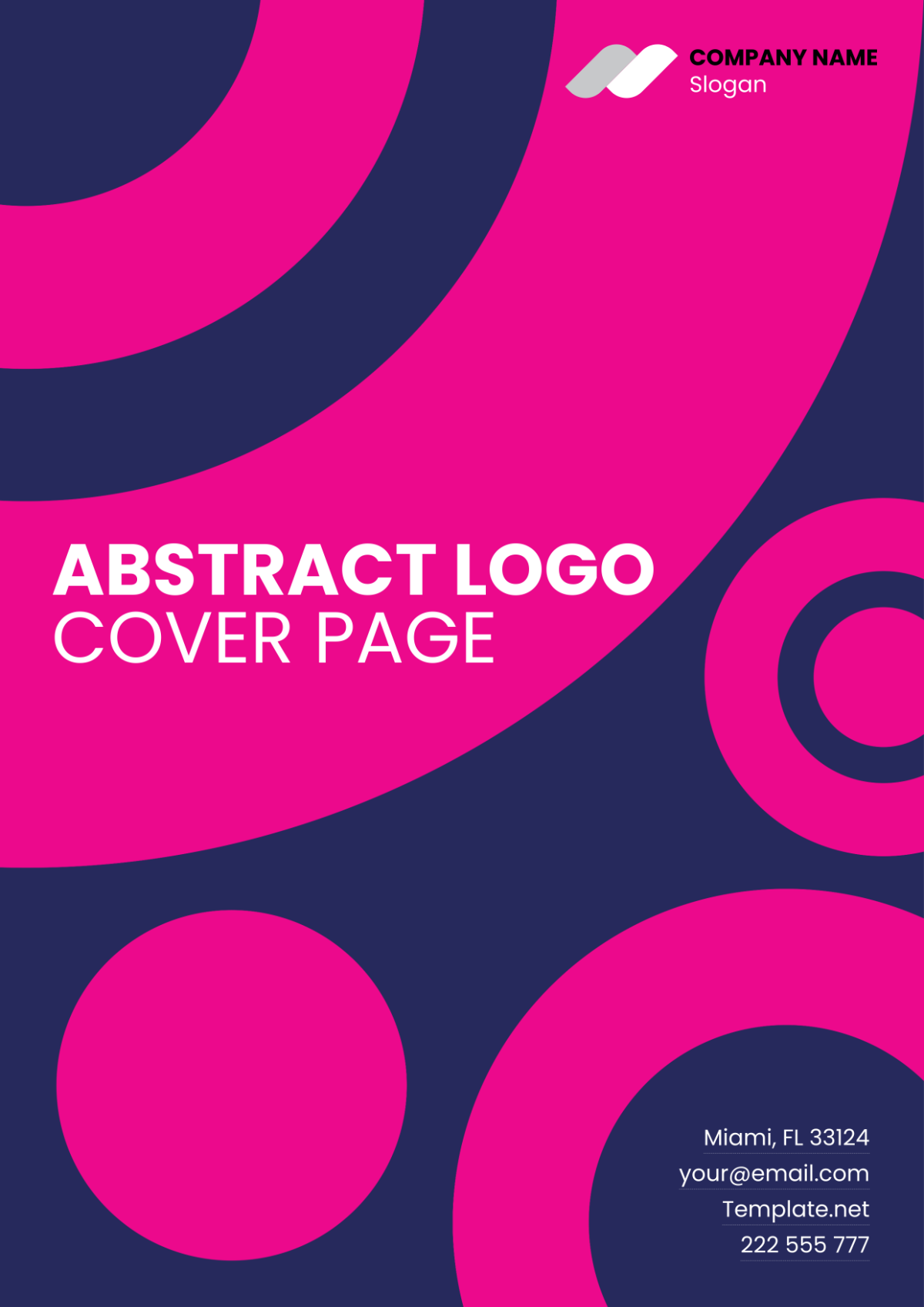 Free Abstract Logo Cover Page Template