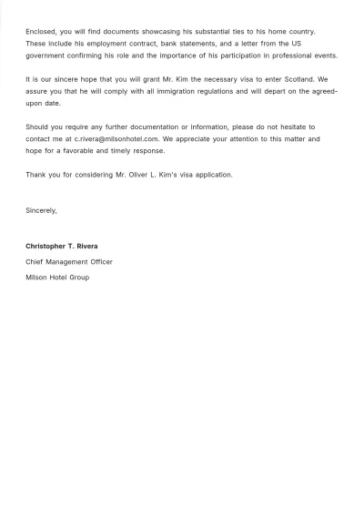 Free Conference Visa Invitation Letter Template to Edit Online