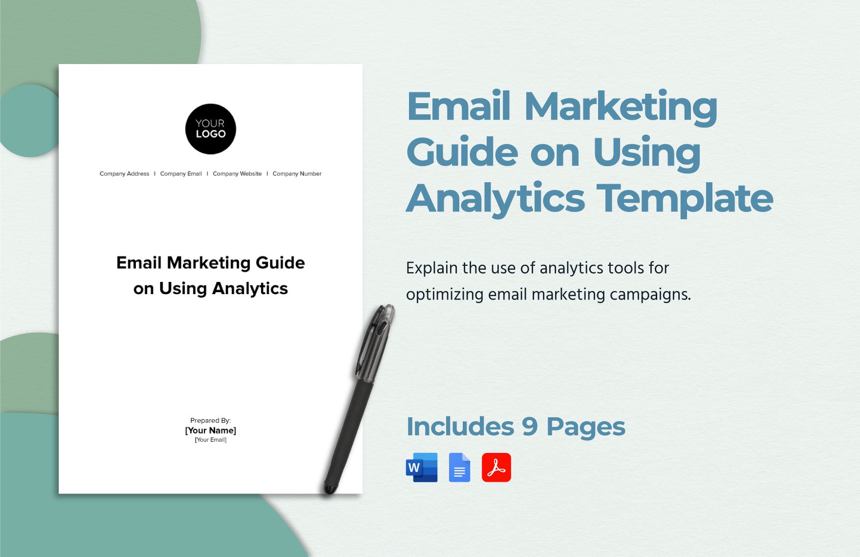 Email Marketing Guide on Using Analytics Template in Word, Google Docs, PDF
