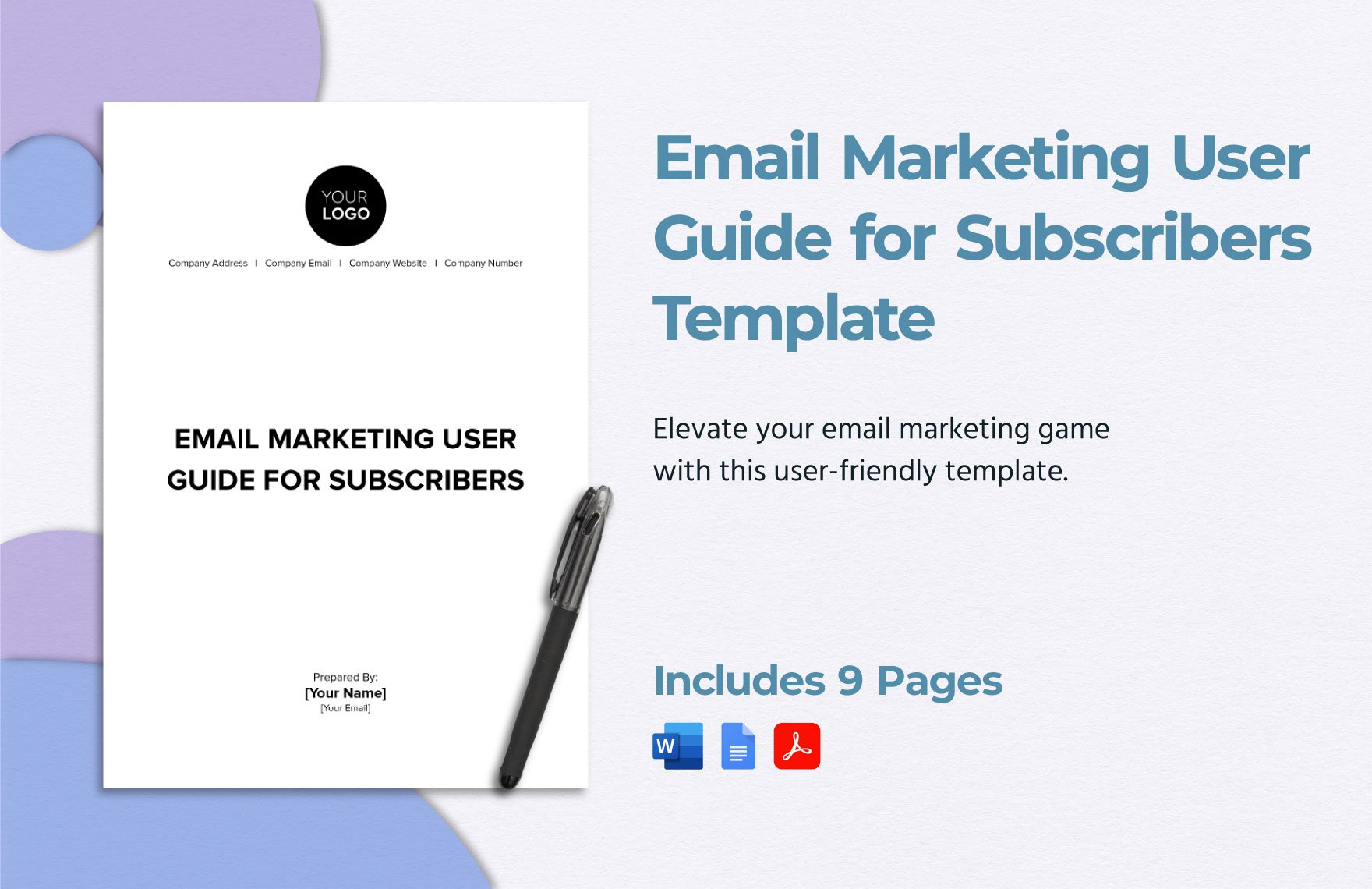 Email Marketing User Guide for Subscribers Template in Word, Google Docs, PDF