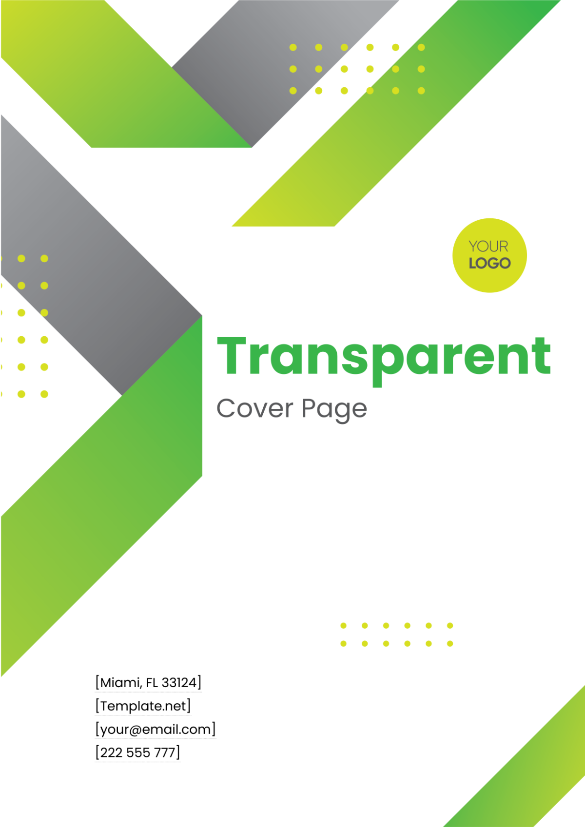 Transparent Cover Page Logo Template