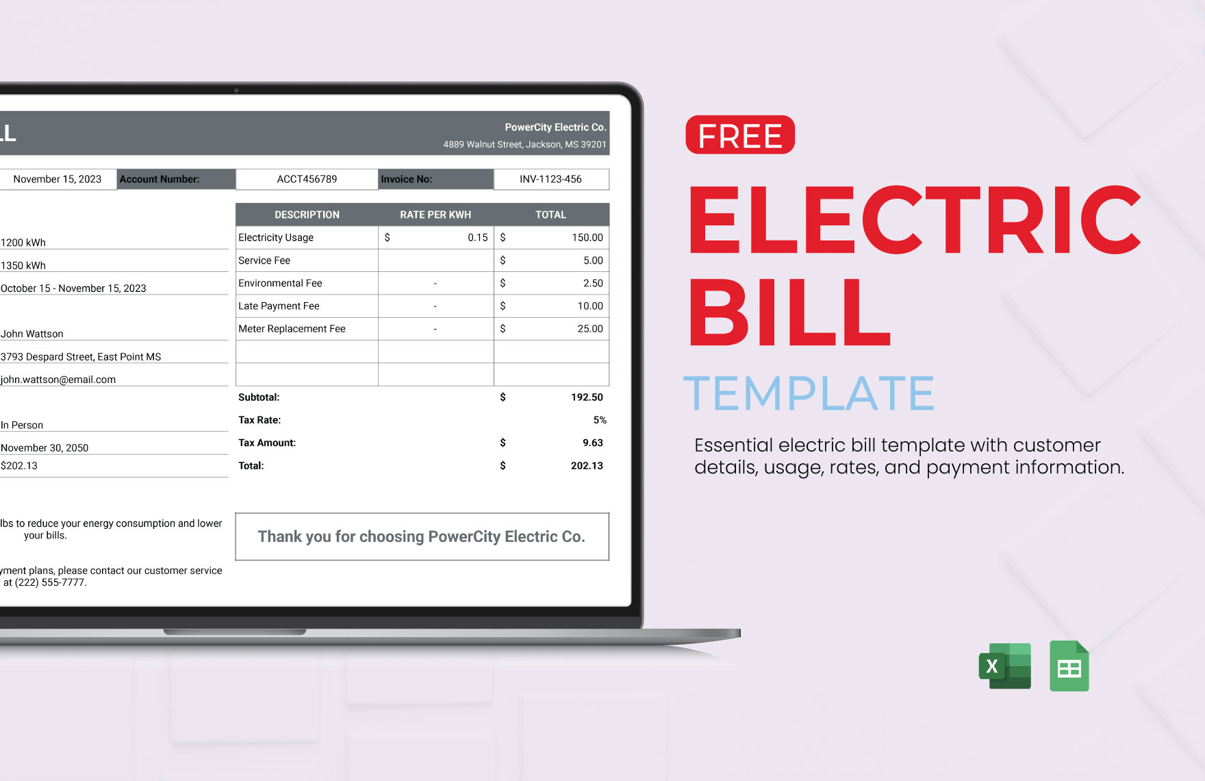 FREE Bill Sheet Template Download In Excel Google Sheets FREE Bill Sheet Template Download In Excel Google Sheets