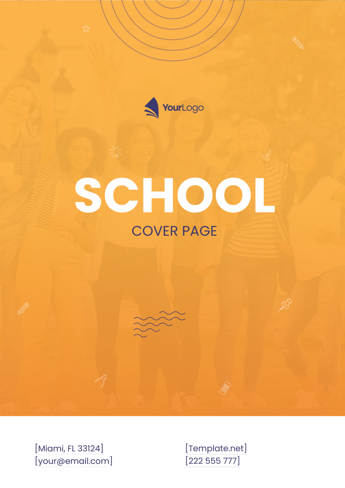 Free School Cover Page Logo Template