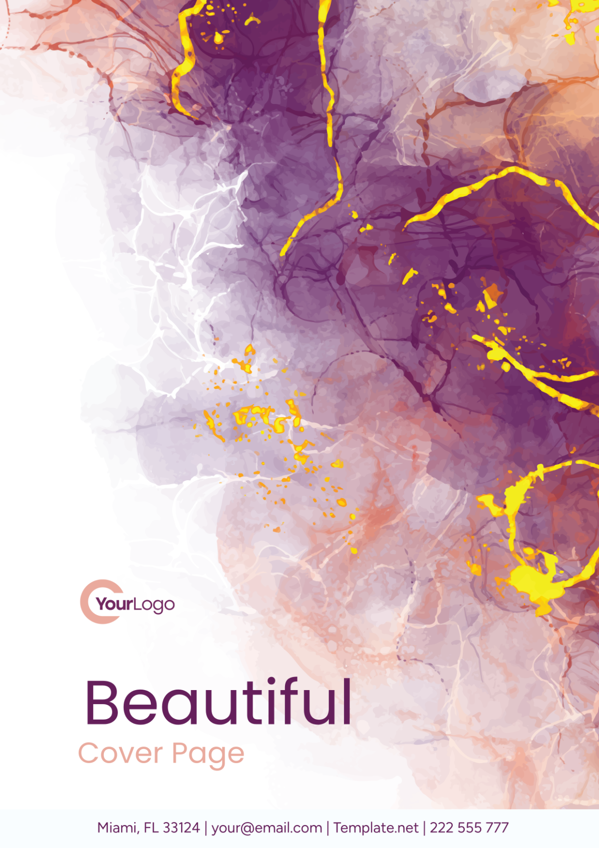 Free Beautiful Cover Page Logo - Edit Online & Download | Template.net
