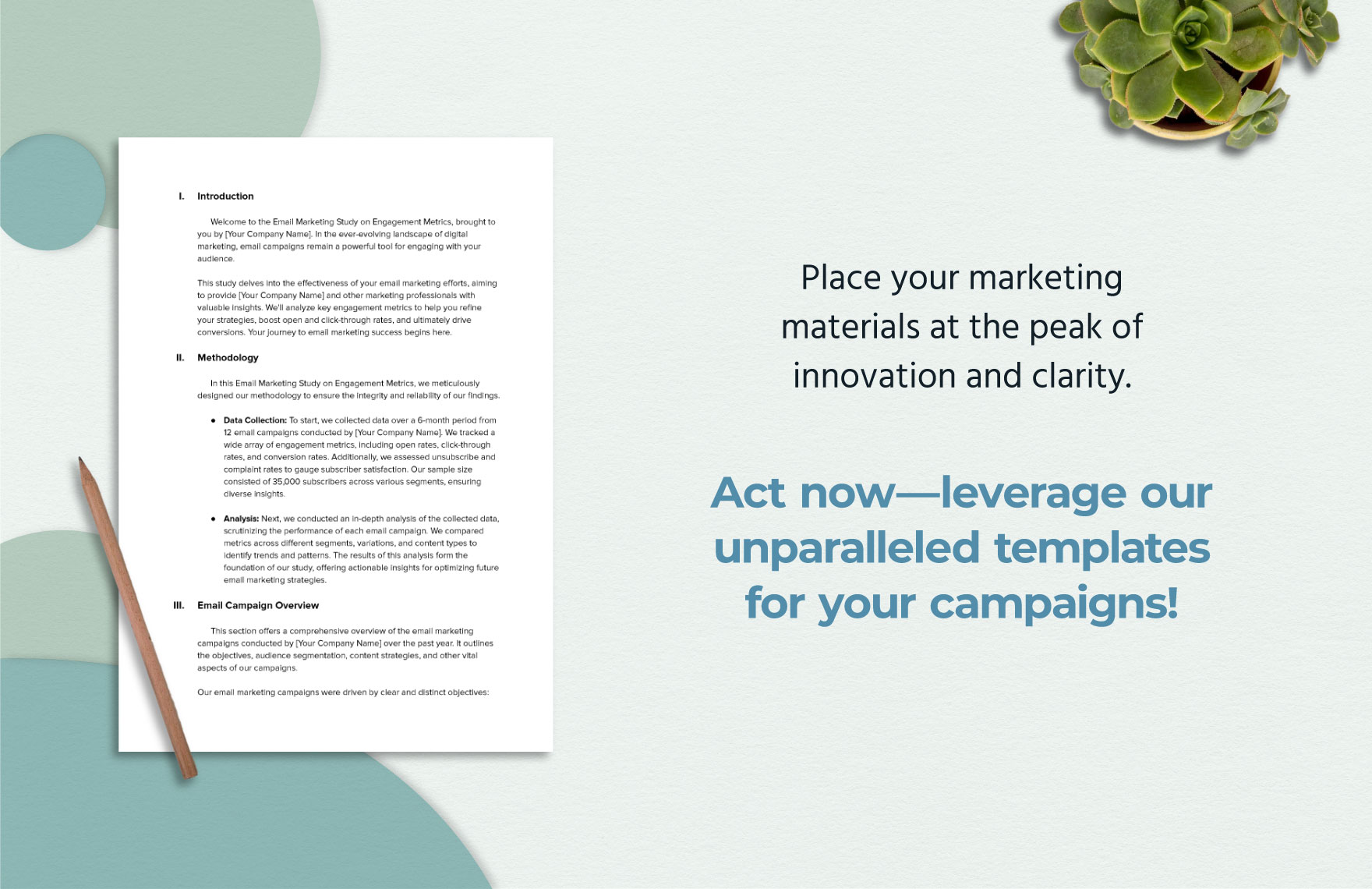 Email Marketing Study on Engagement Metrics Template