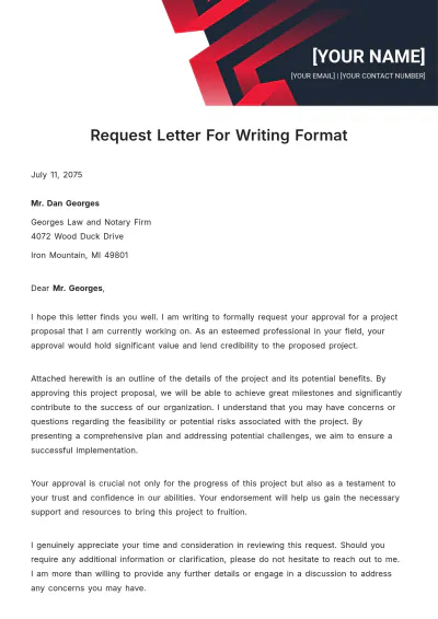 Free Request Letter Writing Format  Template to Edit Online