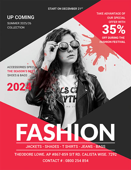 summer fashion flyer template 1x