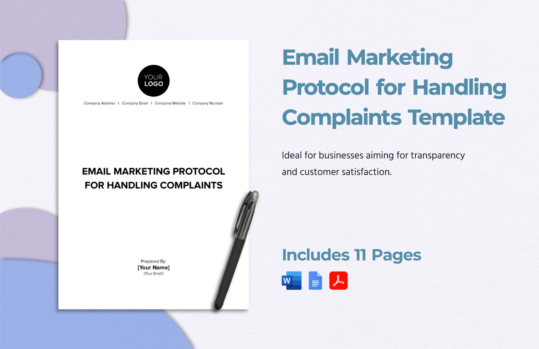 Email Marketing Protocol for Handling Complaints Template