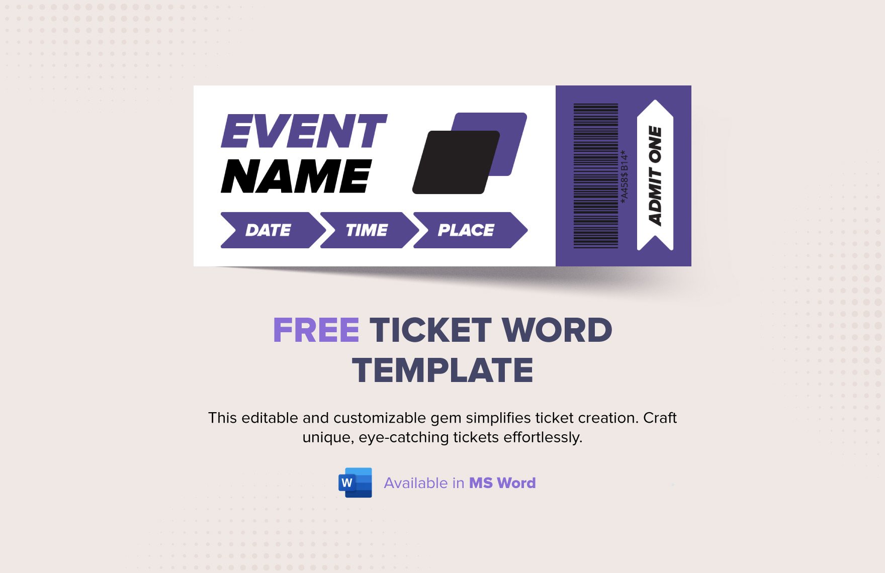 Ticket Word Template