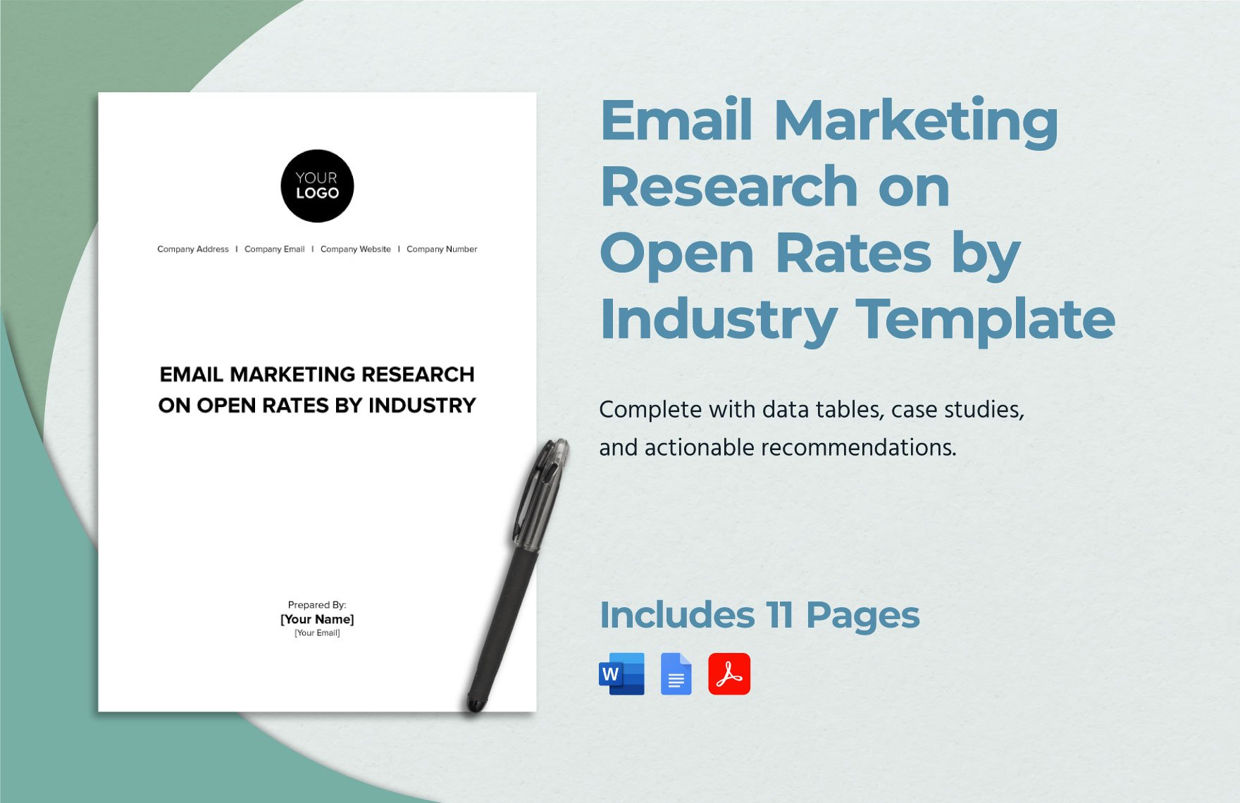 Email Marketing Research on Open Rates by Industry Template