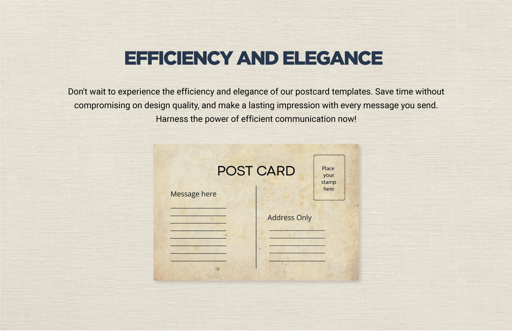 Old Postcard Template