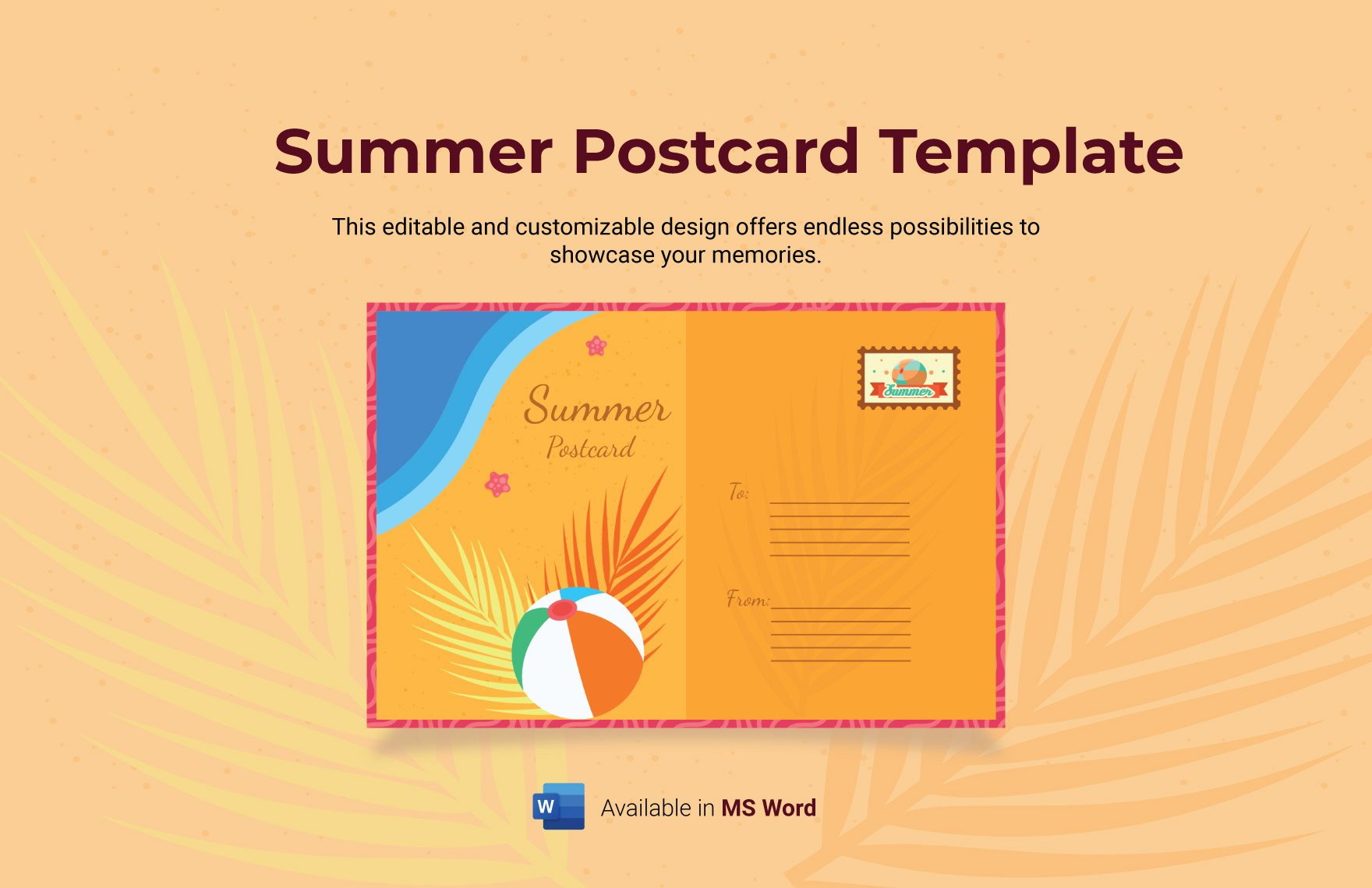 Summer Postcard Template