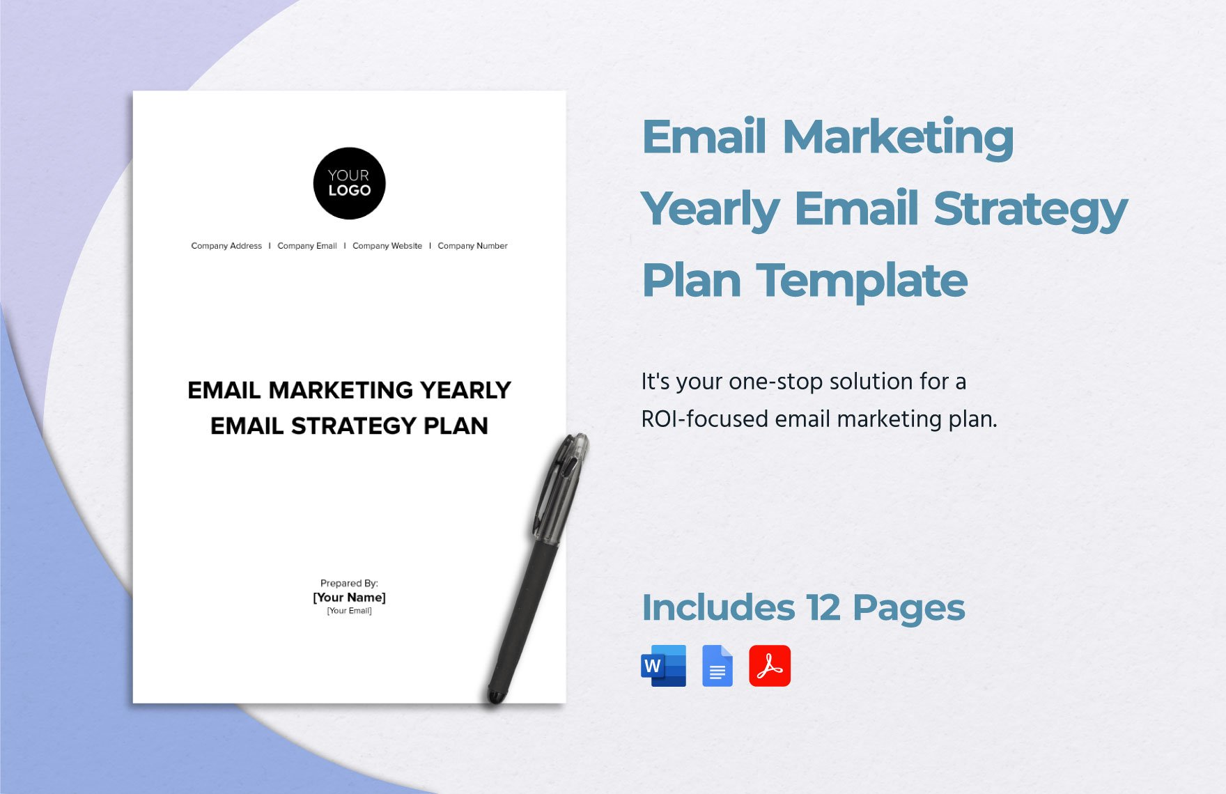 Email Marketing Yearly Email Strategy Plan Template