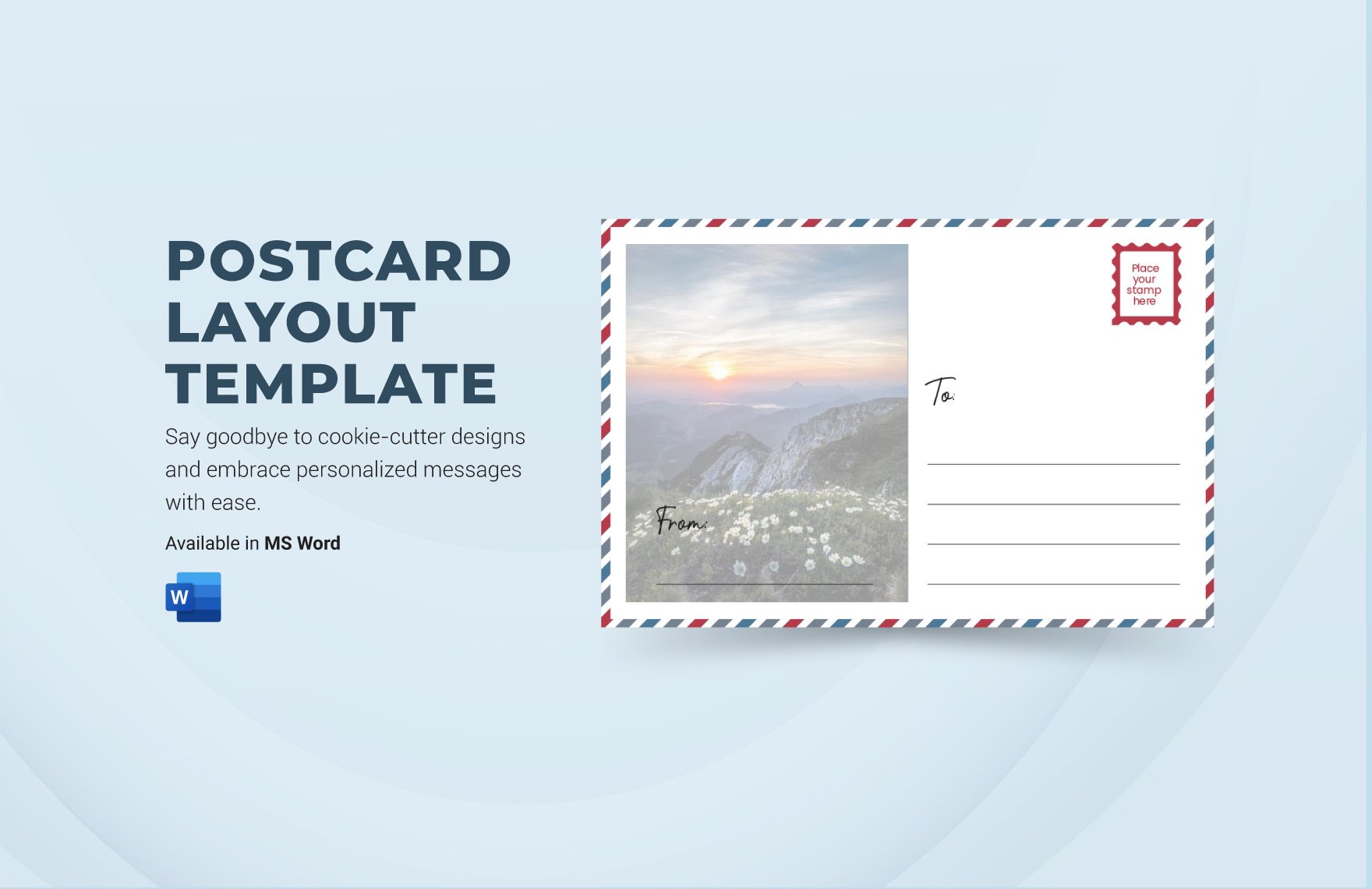 Postcard Layout Template