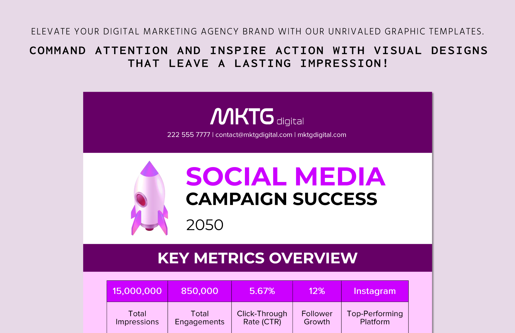 Digital Marketing Agency Statistical Infographic Template