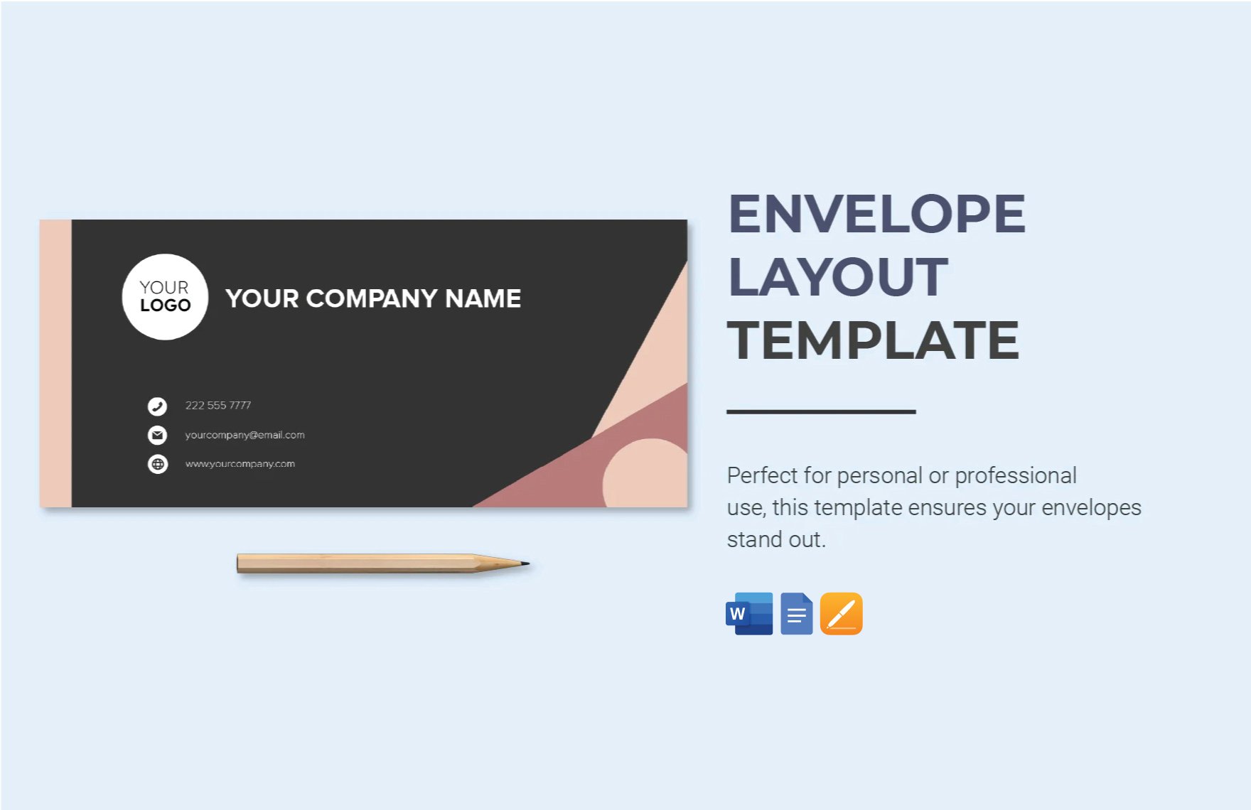 Free Envelope Layout Template in Word, Google Docs, Apple Pages