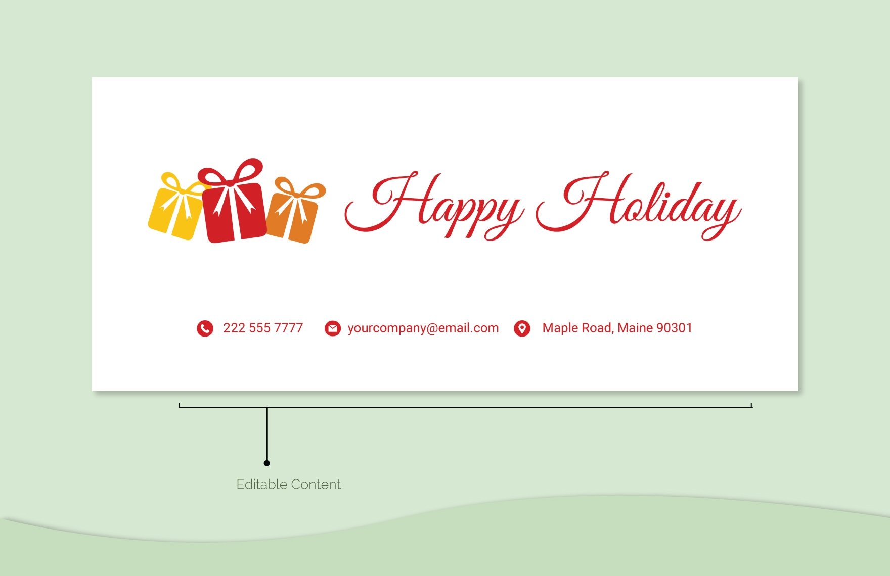 Holiday Envelope Template