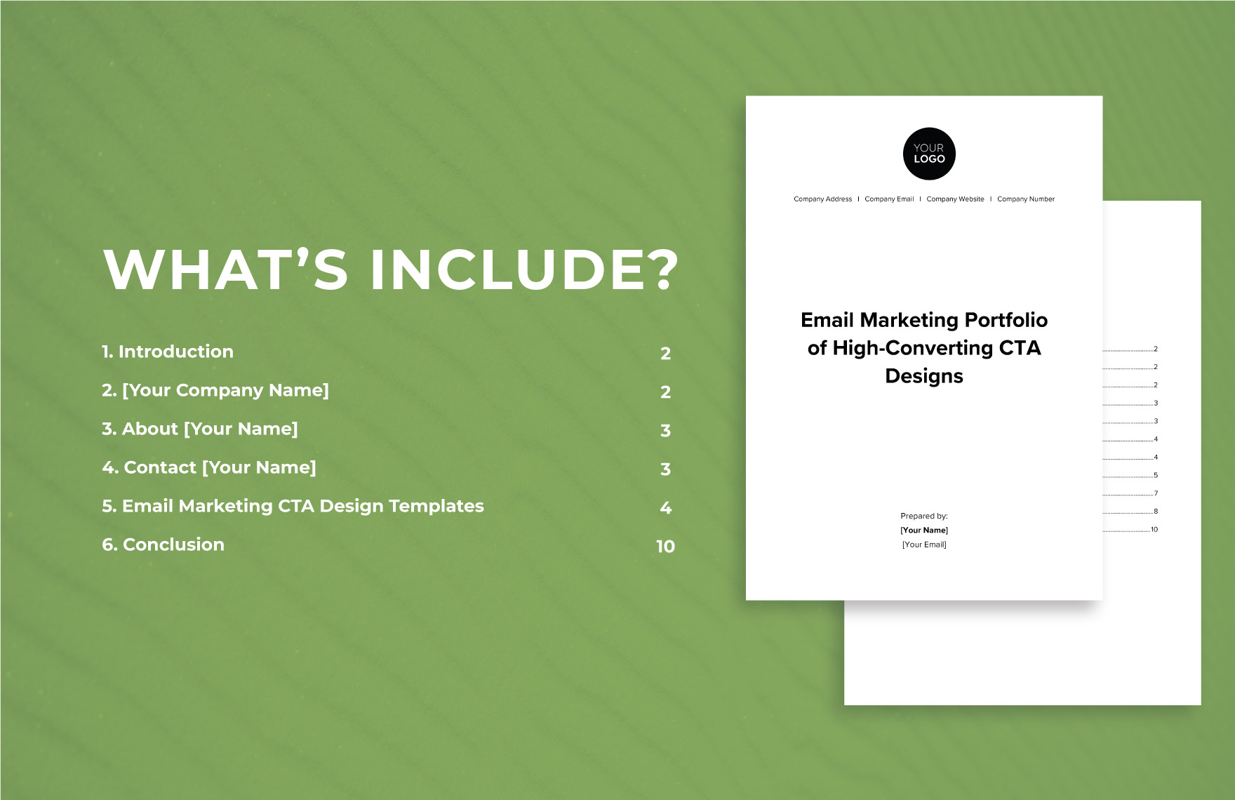 Email Marketing Portfolio of High-Converting CTA Designs Template