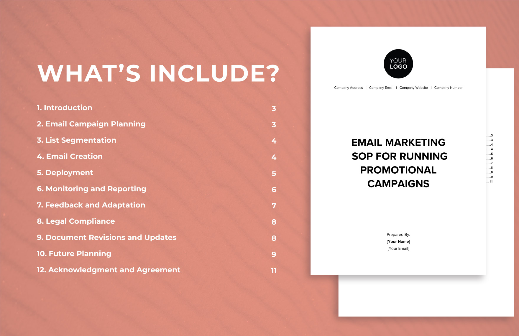 Email Marketing SOP for Running Promotional Campaigns Template