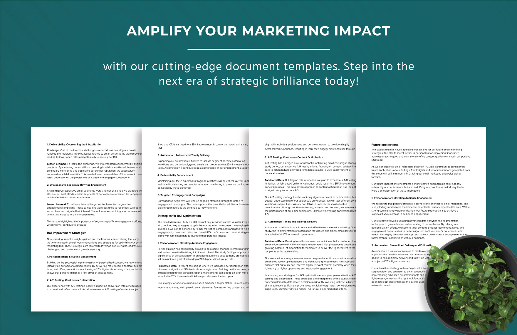 Email Marketing Study on the ROI Template