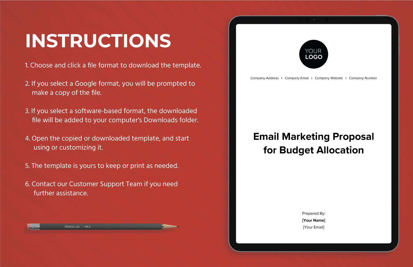 Email Marketing Proposal for Budget Allocation Template