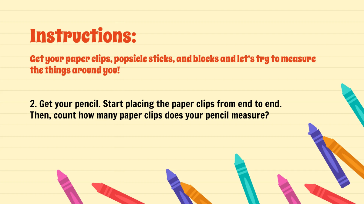 Free Using Non-Standard Units to Measure Template to Edit Online