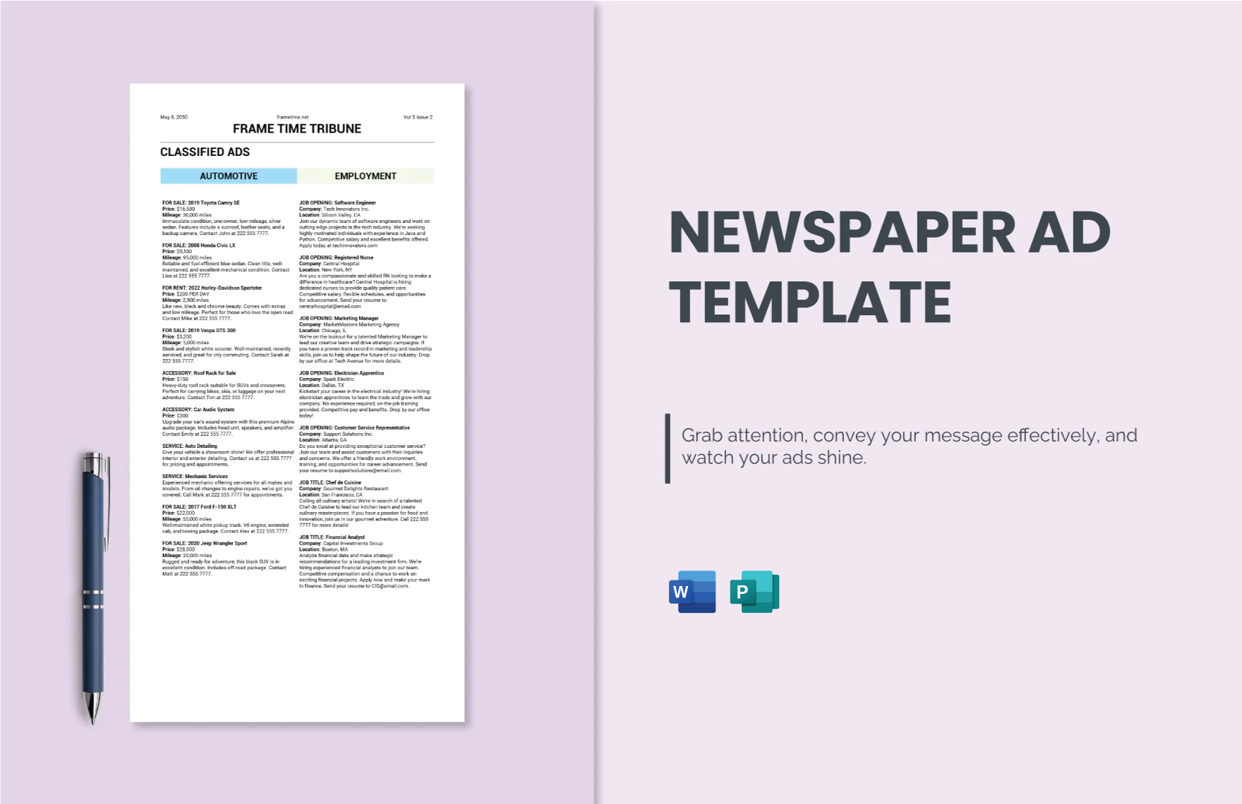 Newspaper Ad Template - Download in Word, Publisher | Template.net