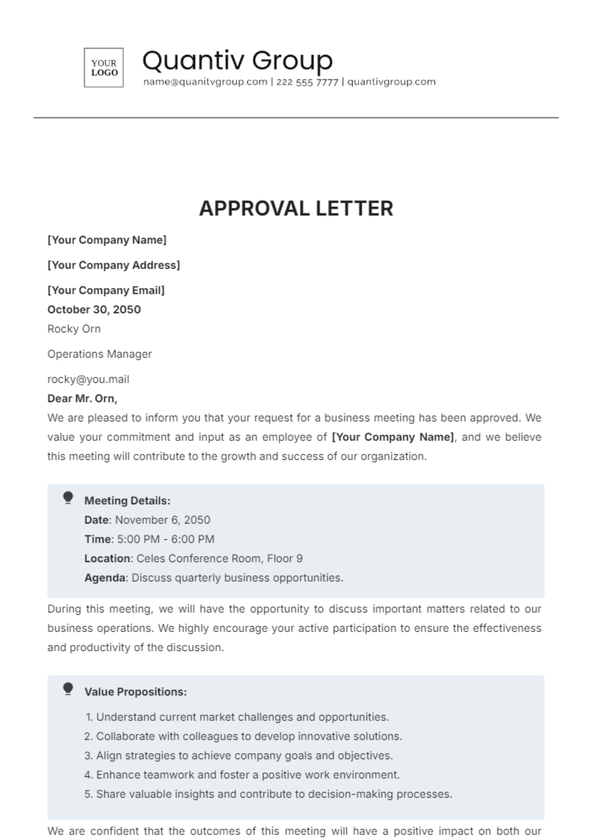 Approval Letter Template - Edit Online & Download