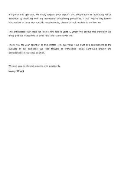Free Approval Letter Format  Template to Edit Online