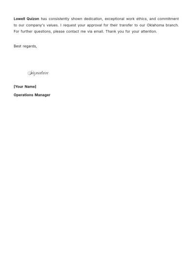 Free Aesthetic Employee Approval Letter Template to Edit Online