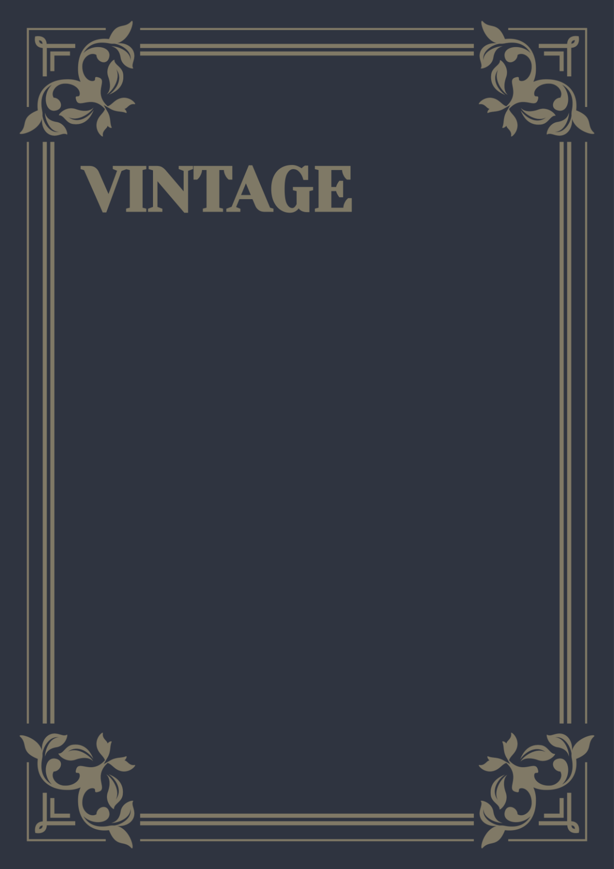 Vintage Cover Page Design Template