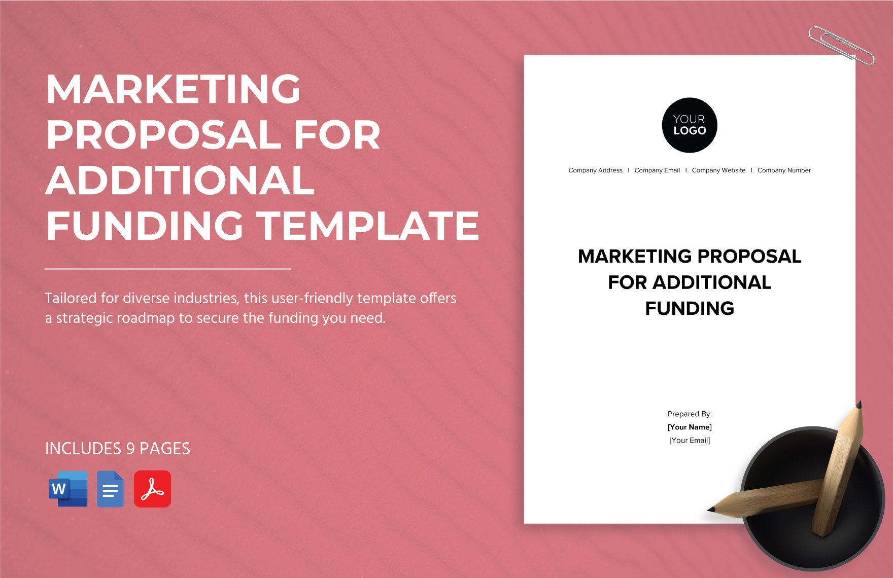 Marketing Proposal for Additional Funding Template