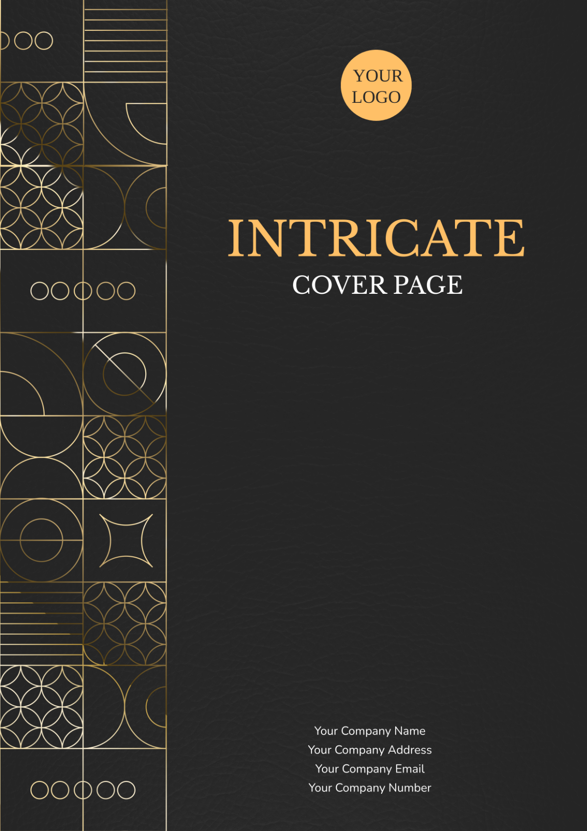 Intricate Cover Page Design
