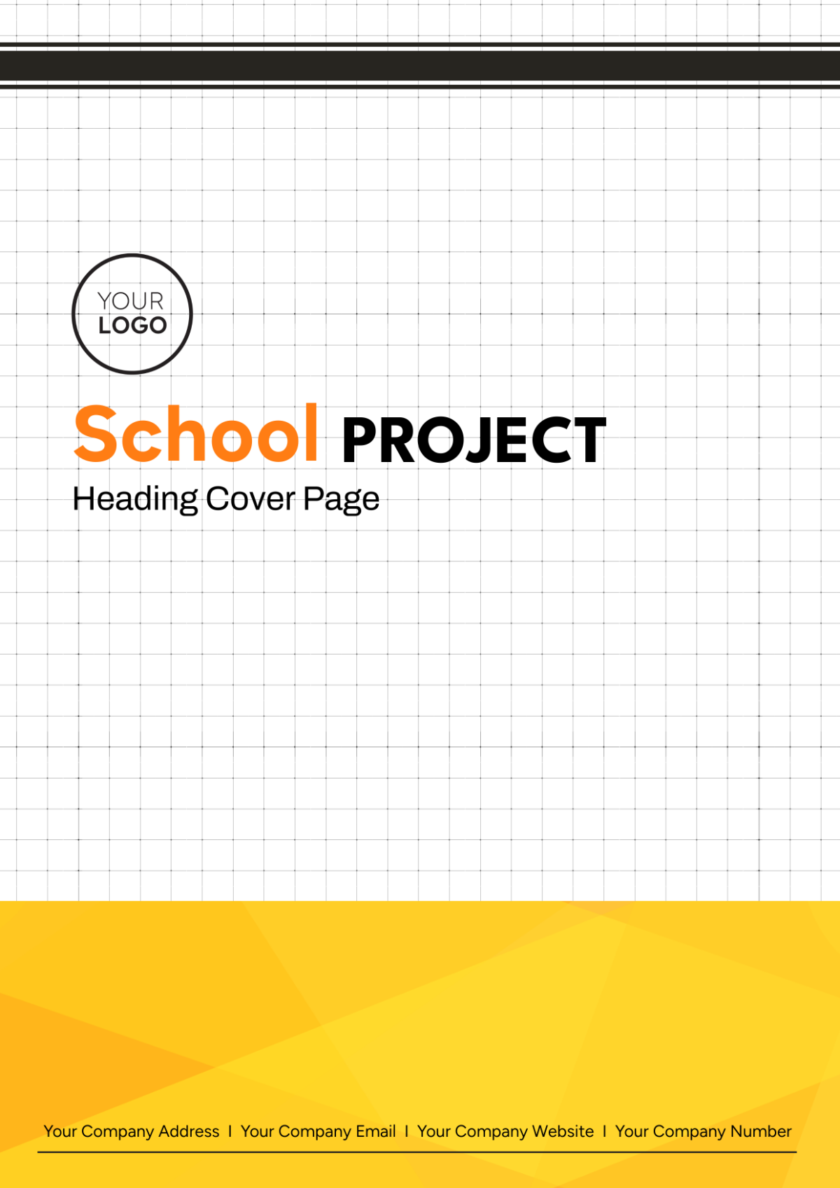 Free English Project Cover Page Template To Edit Online
