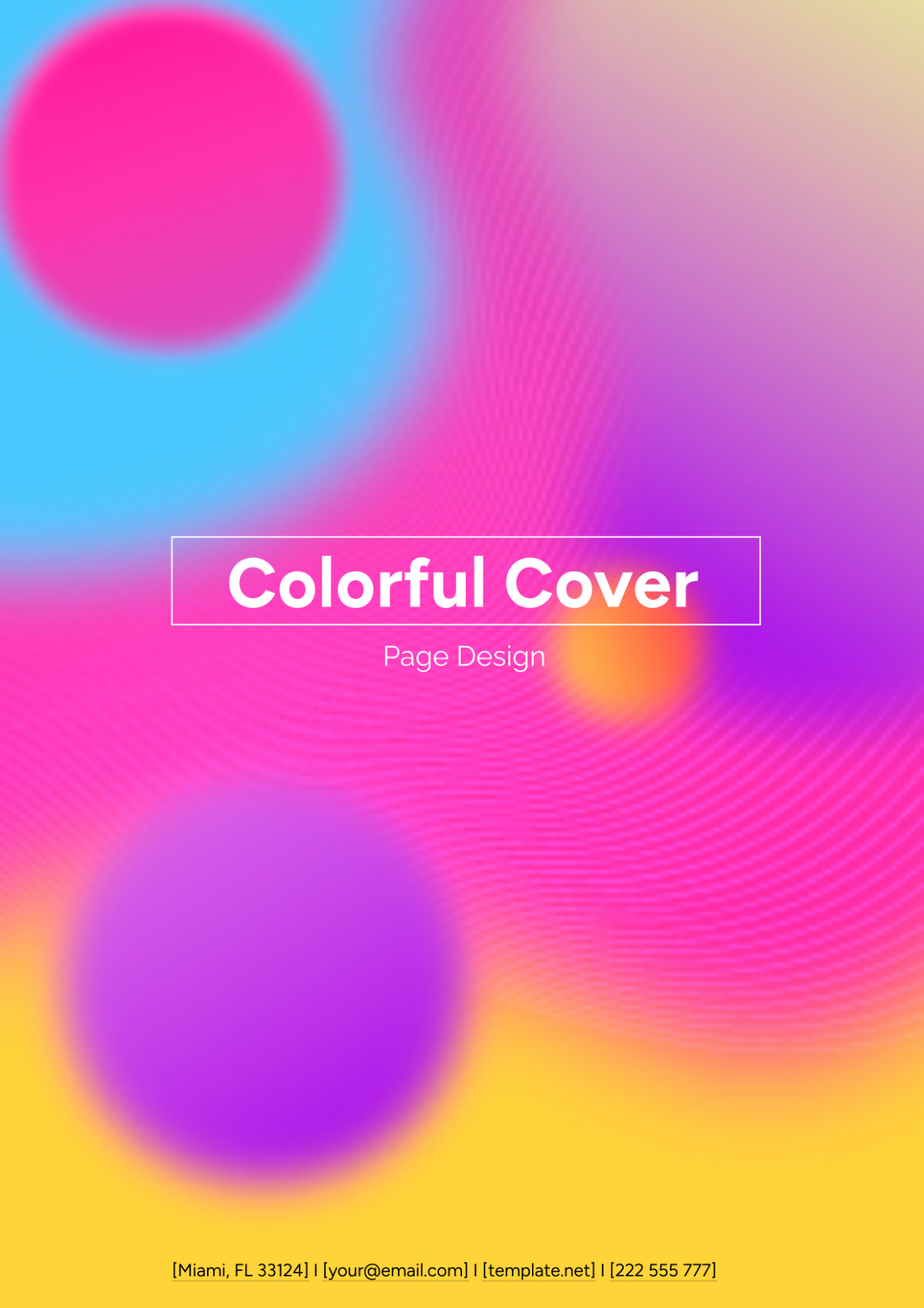 Colorful Cover Page Design Template - Edit Online & Download Example ...