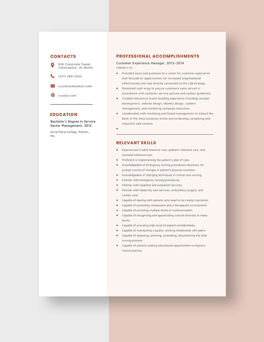 customer-experience-manager-resume-word-apple-pages-template