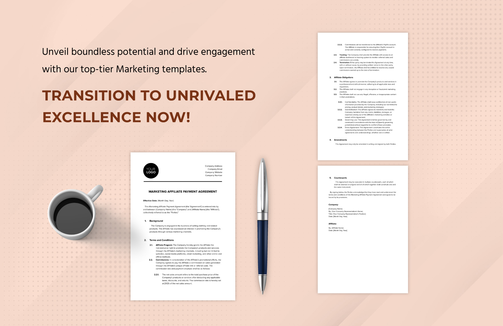 Marketing Affiliate Payment Agreement Template
