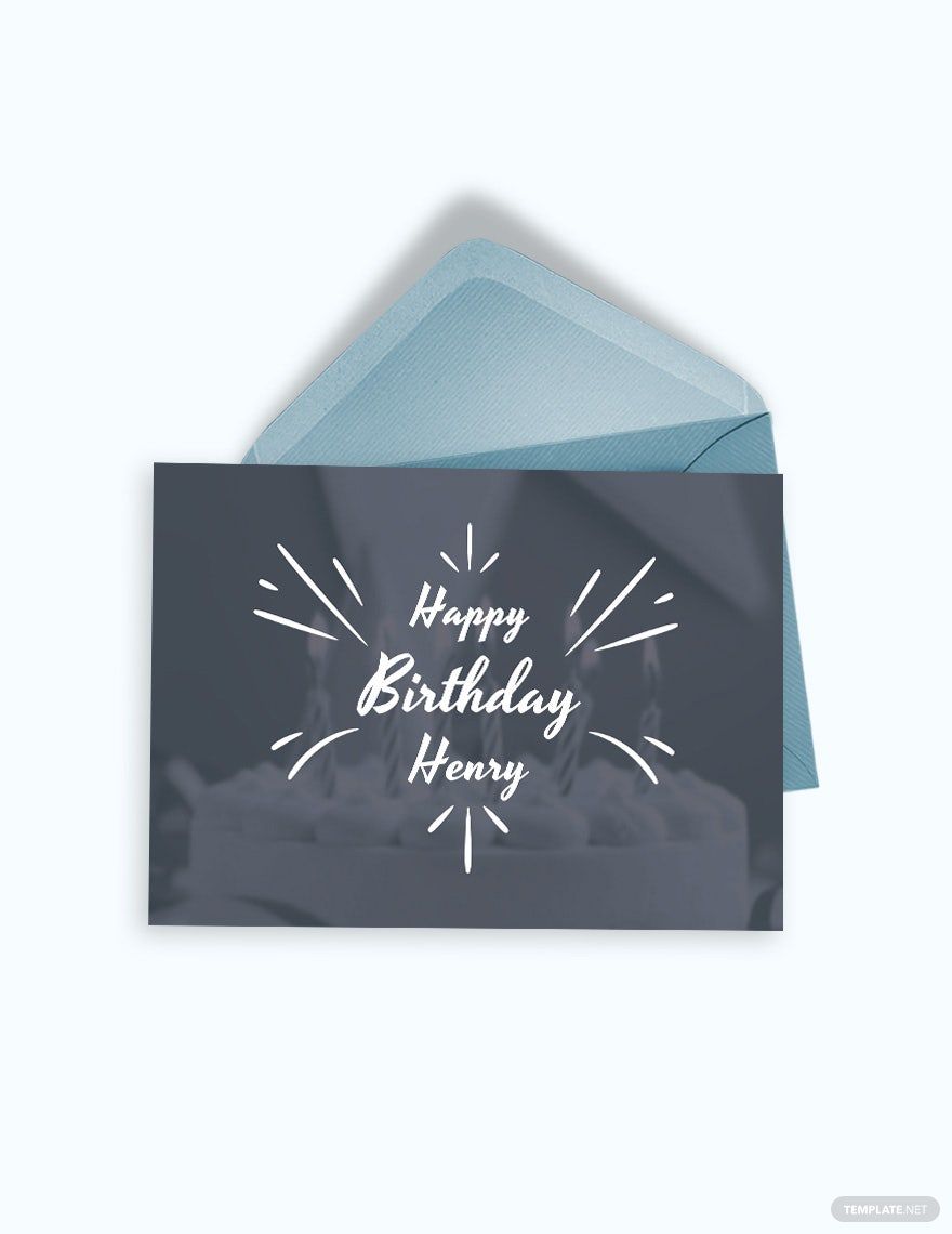 Happy Birthday Greeting Card Template in PSD