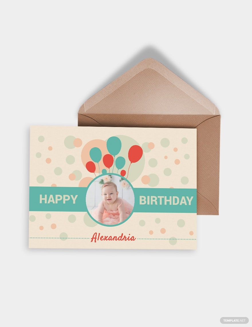 Elegant Birthday Greeting Card Template