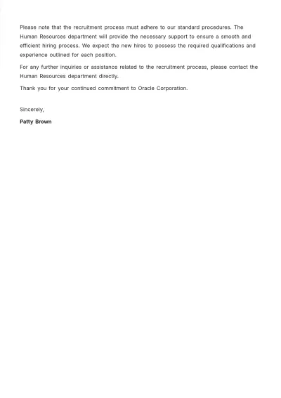 Free Approval Letter for Manpower Requirement Template to Edit Online