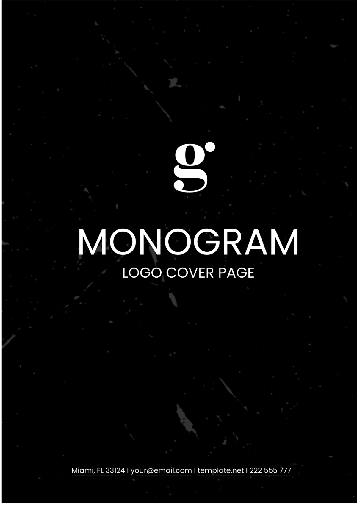 Monogram Logo Cover Page