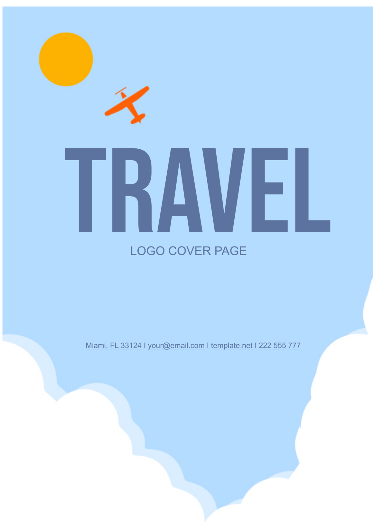 Free Travel Logo Cover Page Template